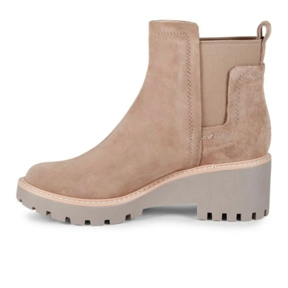 DOLCE VITA Haily‎ Suede Pull-On Block Heel Boots size 9.5 NWT
